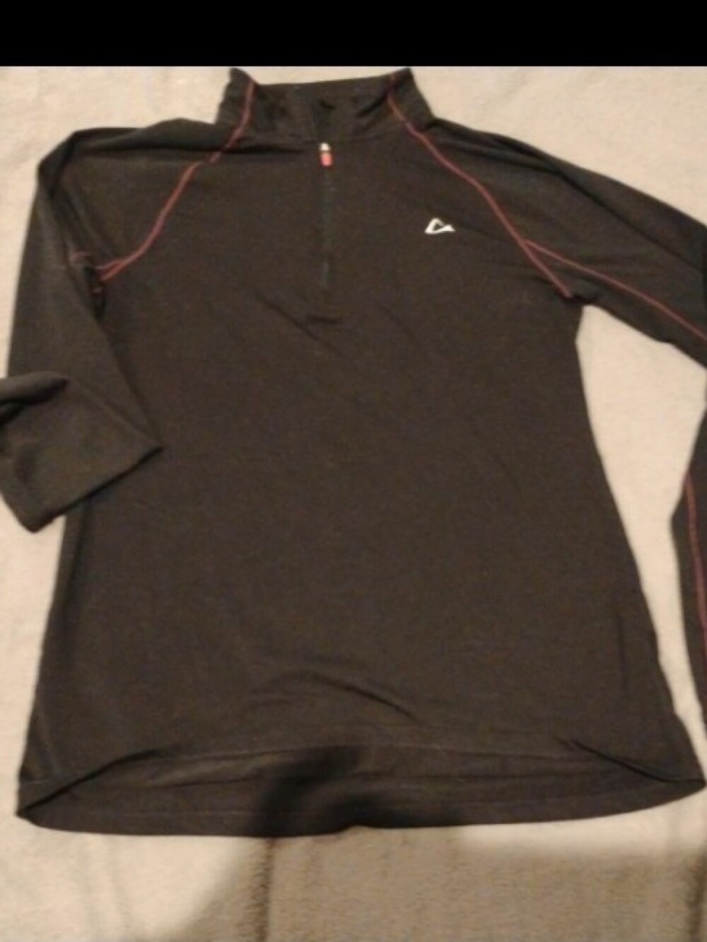 Paradox Black Merino Blend Drirelease 1/4 Zip Base Layer Top - Medium